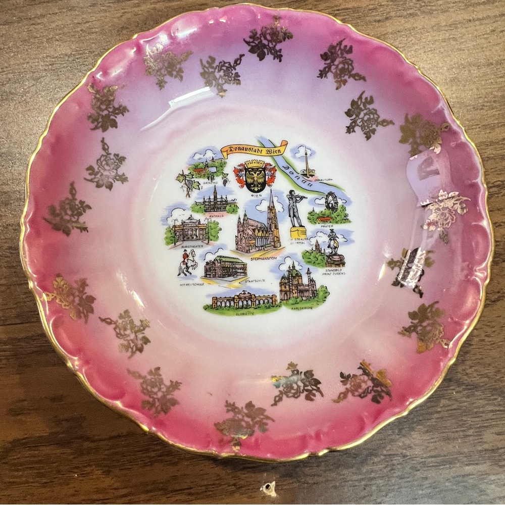 Vintage Seltmann Weiden Bavaria Vienna Landmarks Souvenir Plate West Germany